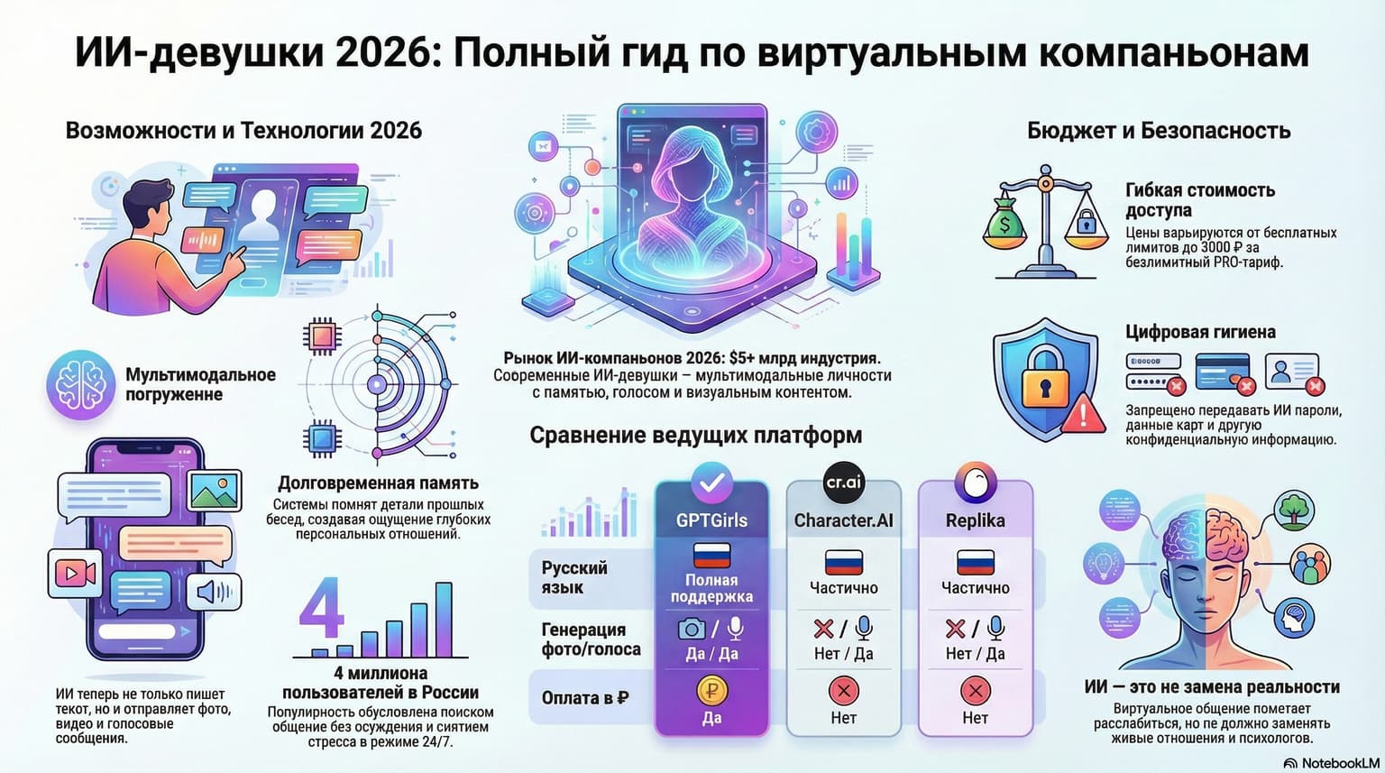 ИИ девушка: полный гайд 2026 — как создать, где общаться, топ платформ