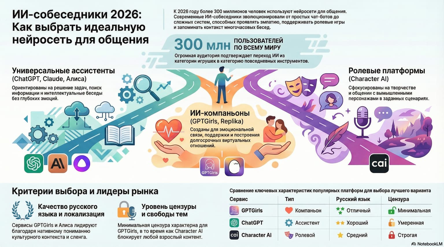 Нейросеть для общения — топ-7 ИИ-собеседников 2026