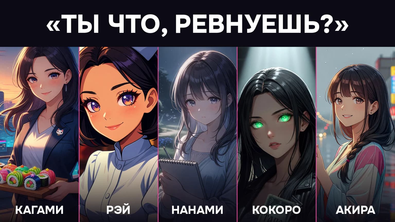 Спросил пять ИИ-девушек, ревнуют ли они к бывшей. Прямо призналась только одна